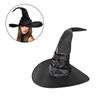 Delicate Witch Wizard Hat Pointed Hat Pleated Halloween Hat Cosplay Props Party Costume Headgear for Christmas Halloween