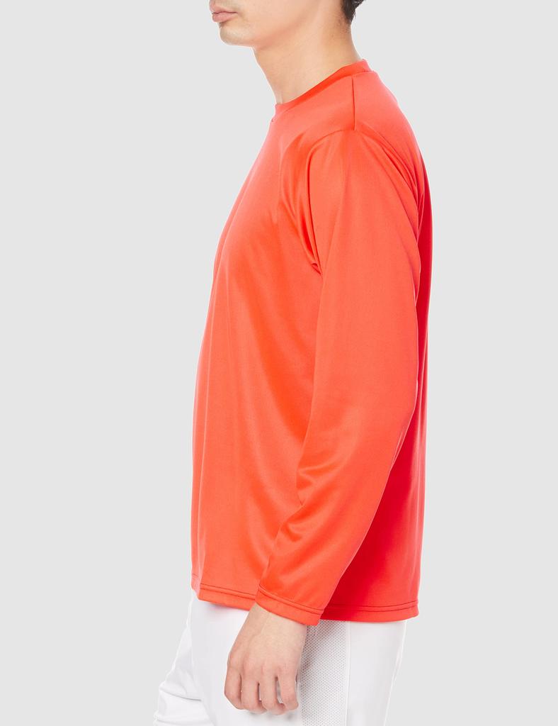 DESCENTE Training Exclusive Long Orange and T-Shirt (EC Model) Sleeve, One-Point Inner, Moisture-Wicking, Quick-Drying, Stretch, Unisex, 2, SS, Men's