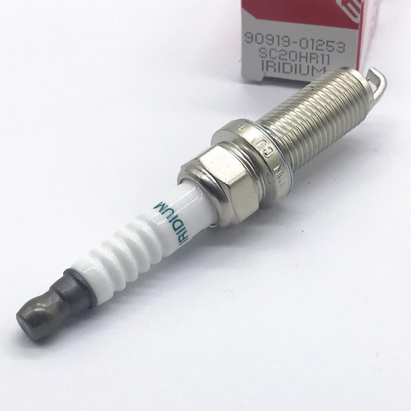 4 PCS iridium spark plug SC20HR11 SC20HR-11 for 90919-01253 9091901253 PLZKAR6A-11 LZKAR7AP-11 LZKAR7A ILKAR7B11 REA9WYPB4