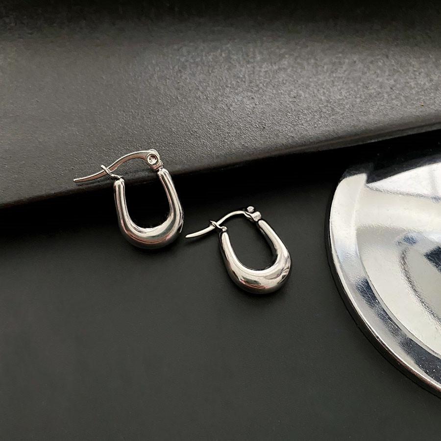 

Роскошные титановые серьги-каффы с подвеской U-образной формы для женщин