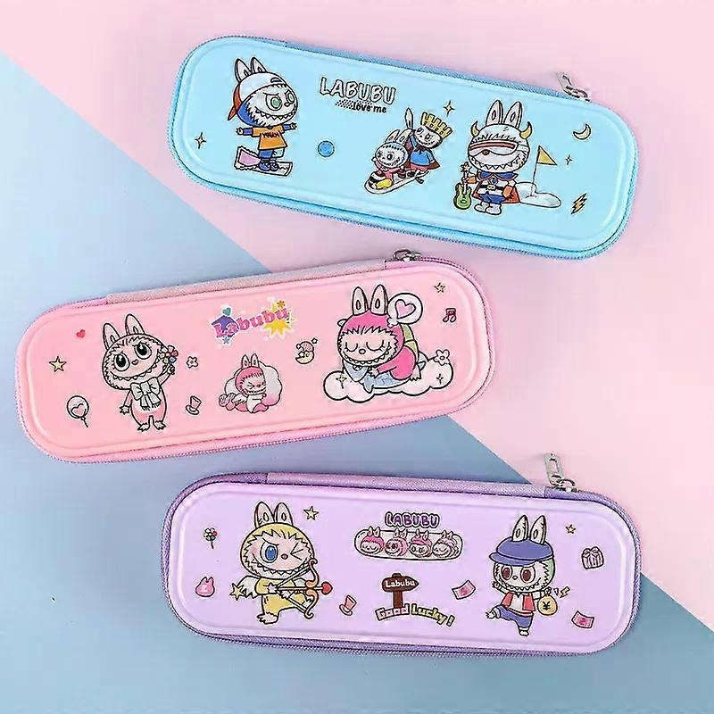 Labubu Pencil Bag Student Cartoon Large Capacity Storage Box Cute Quirky Pencil Case Anime Girls Boys Stationery Box Organizer