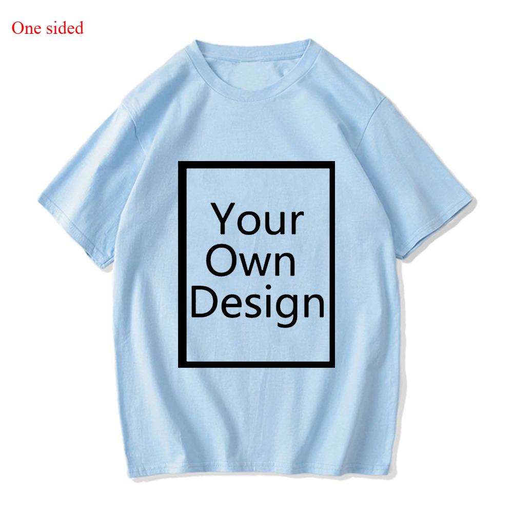 Custom Cotton Customized Print Short Sleeve Logo T Shirt Summer Tops Tees DIY Your Like Photo Cotton Tshirt Unisex Clothing