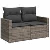 Sofa Set 8 pcs Grey and Dark Grey Poly Rattan and Steel
