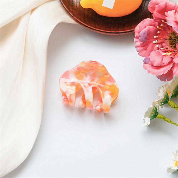 5.5CM Hot Sale  Fashion Hair Accessories Custom Women Hair Clip Candy Color Small Acetate Cloud Hair Claw