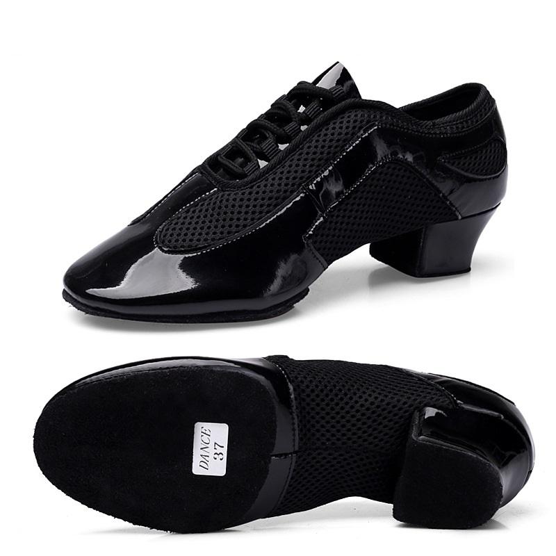 Latin Dance Shoes Women Adult With Soft Bottom Square Dance Shoes Ventilate Shiny Sneakers Ballroom Dancing