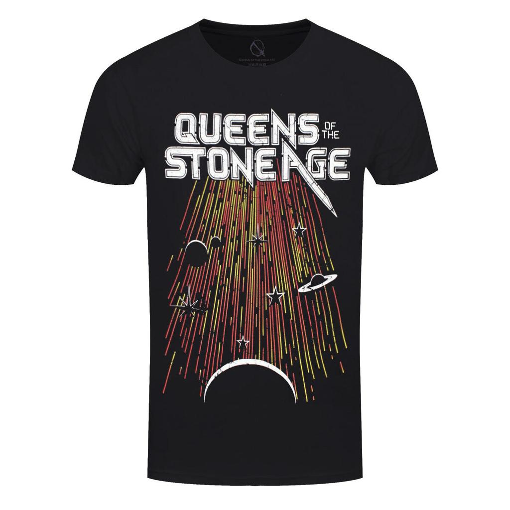 Queens Of The Stone Age T-Shirt Meteor Shower Official Dark Grey New