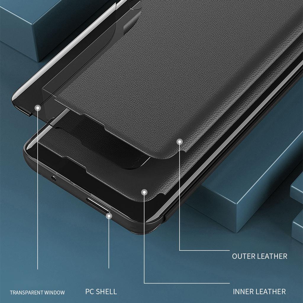 For Samsung Galaxy M55 5G/C55 5G/F55 5G Case View Window PU Leather Stand Cover