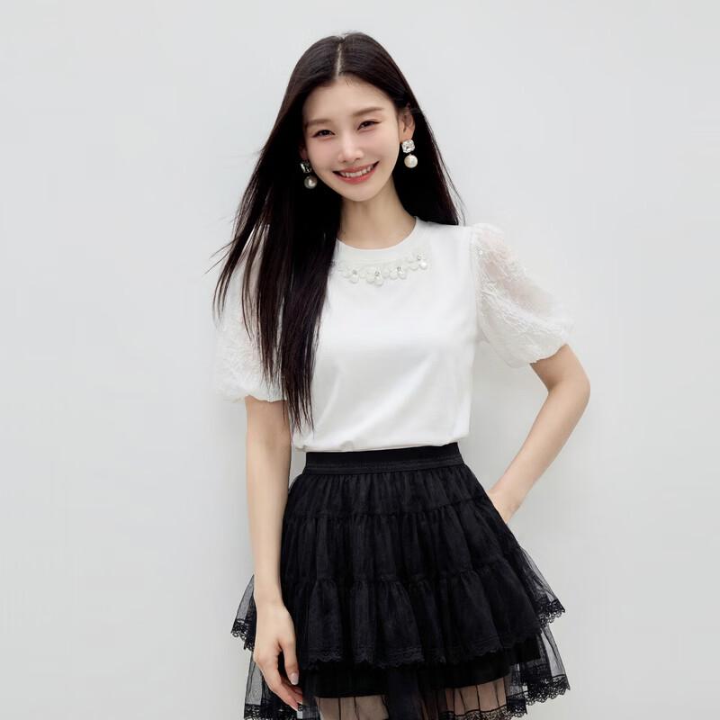 Dámské ležérní tričko s nabíranými rukávy