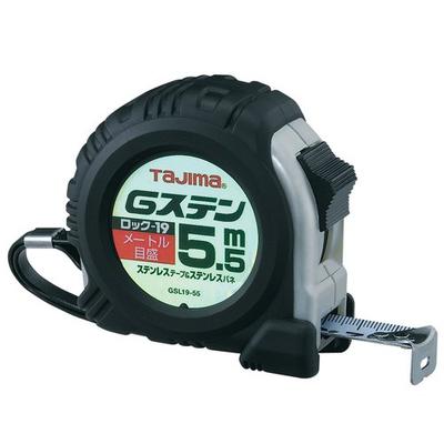 Tajima Convex Stainless Steel Tape x 19mm G Stainless Lock 19 GSL1955BL 5,5m