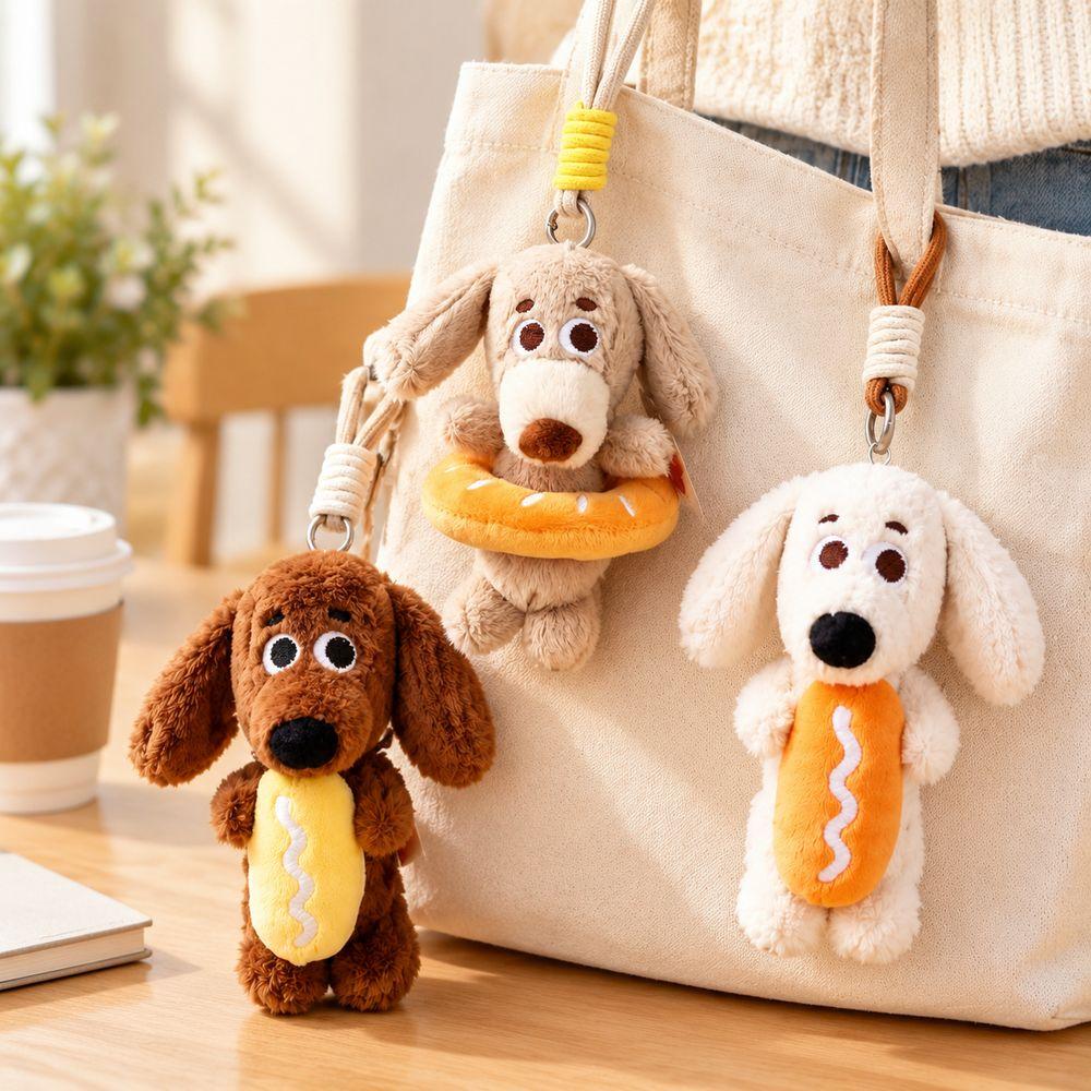 Brown Dachshund Sausage Dog Plush Pendant Plush Material Stuffed Animal Charm Backpack Charm