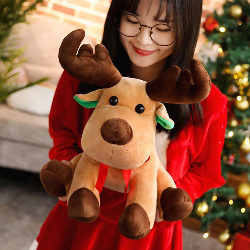 Adorable Christmas Reindeer Plush Toy Cuddly Stuffed Animal For Festive Holiday Cheer