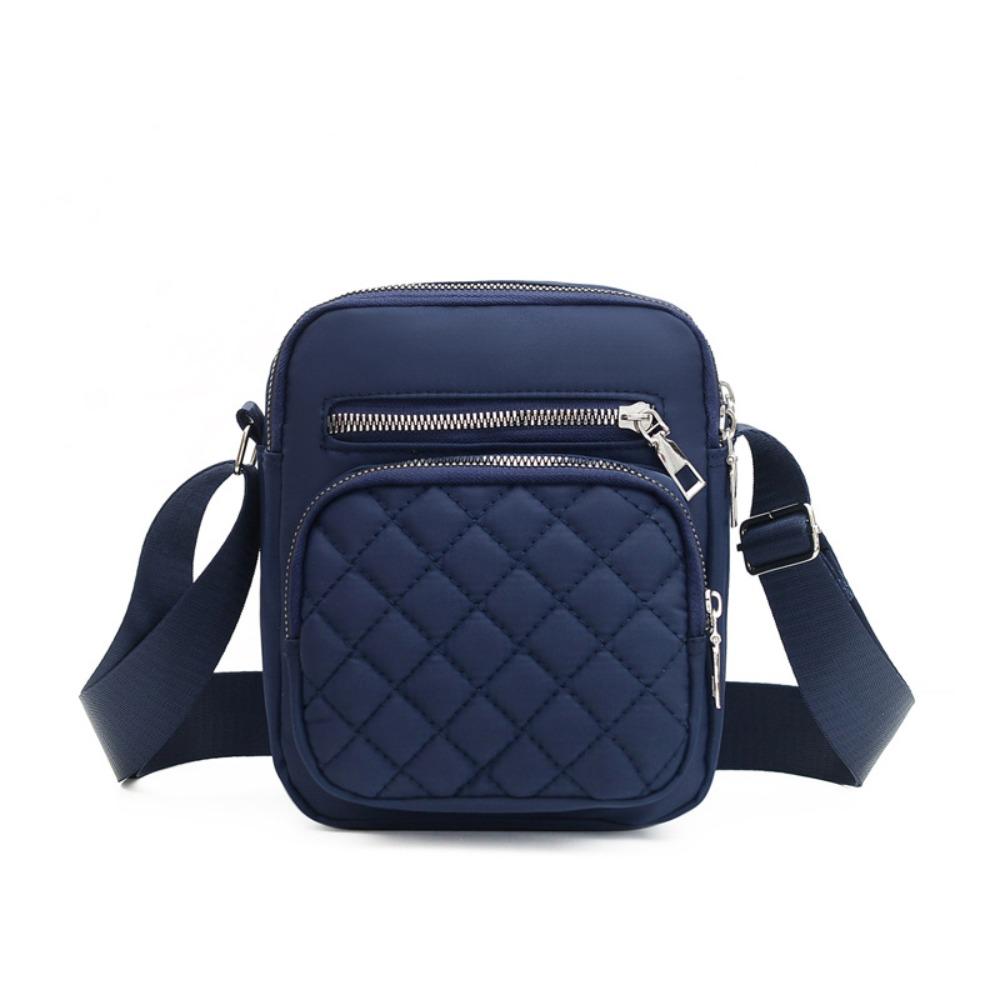 

Large Capacity Nylon Crossbody Bag Multi-layer Women Messenger Bag Mid-aged Shoulder Bag Travel синий