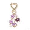 Hanger Enamel Butterfly Keychain DIY Heart Key Ring Cute Flower Pendant  Women