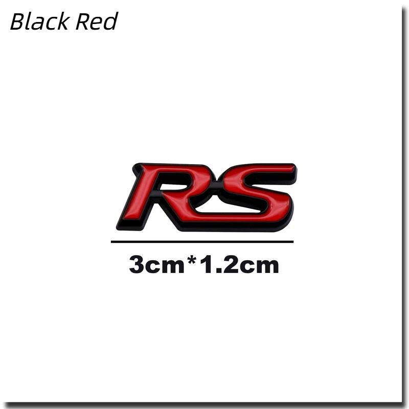 Metal RS Emblem Car Interior Metal Sticker Steering Wheel Dashboard Decal Badge For H+onda Civic C+hevrolet F+ord Focus RS Accessories