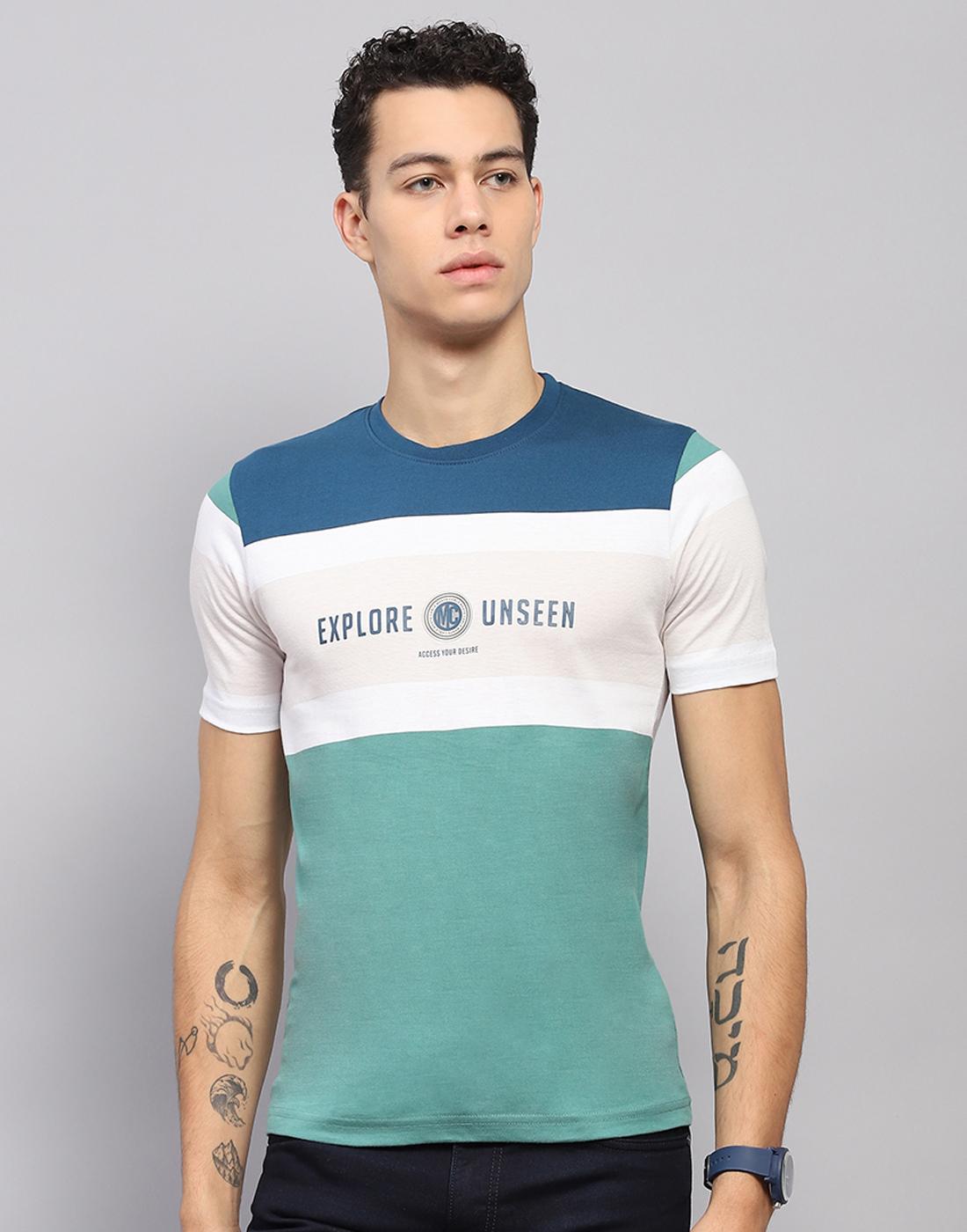 

Monte Carlo Men s Slim Fit Fit T-Shirt XL зелёный/синий