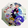 Disney Villains Disney Automatic Open/Close Fashion umbrella - Cute Umbrella with Cute Design, Portable 3-Fold Compact Umbrella for Men & Wo
