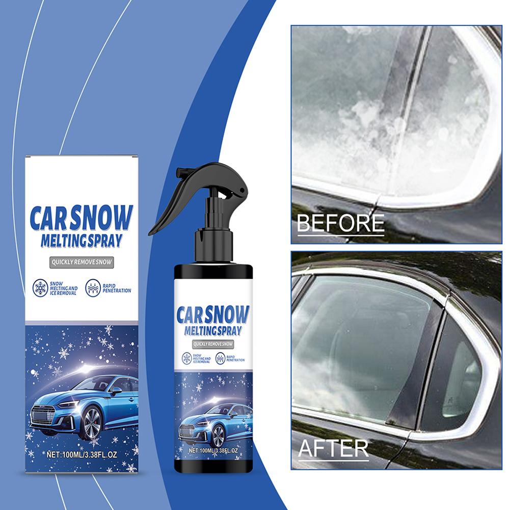 Anti-Ice Coating Spray for Car Windshield Long-Lasting Frost & Snow Prevention Quick Melt Deicer No Scrape Winter Car Care X7D3