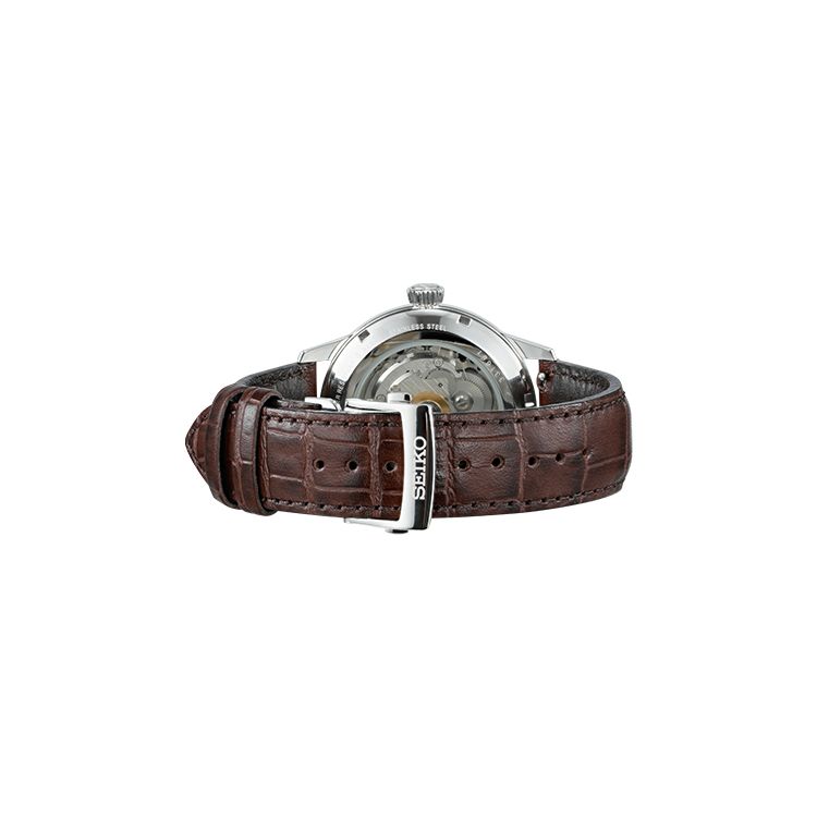 Seiko Cocktail Business Gentleman Mechanical Movement Leather Strap Watch Men watches Blue SRPK15J1
