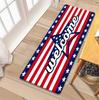 American Flag Welcome Runner Rug Non Slip Washable Long Hallway Carpet for Kitchen Bedroom Patriotic Home Decor