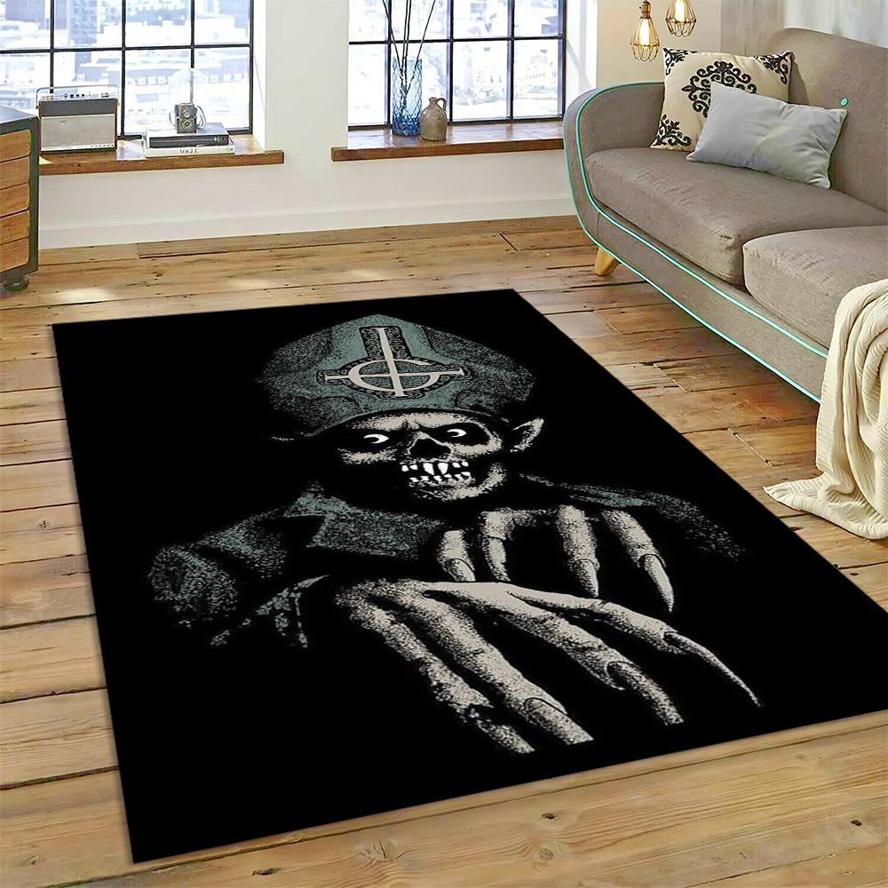 

Новый стиль группа Ghost B.C Папа Эмеритус Рок Темный Ковер для Гостиной Спальни Домашнего Декора, Нескользящий для Дивана Придверный коврик 40x60cm( 15x23in )