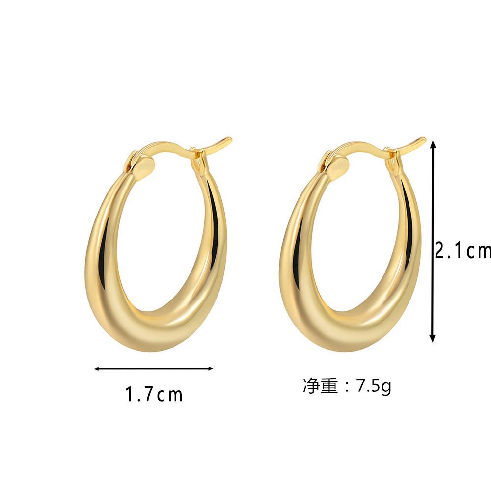 Explosive earrings geometric earrings metal cold wind studs European and American earrings
