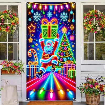 Holiday Decor Colorful Theme Event Banner Christmas Banner Festive Look Holiday Banner For Event Decoration Christmas Party B4D9