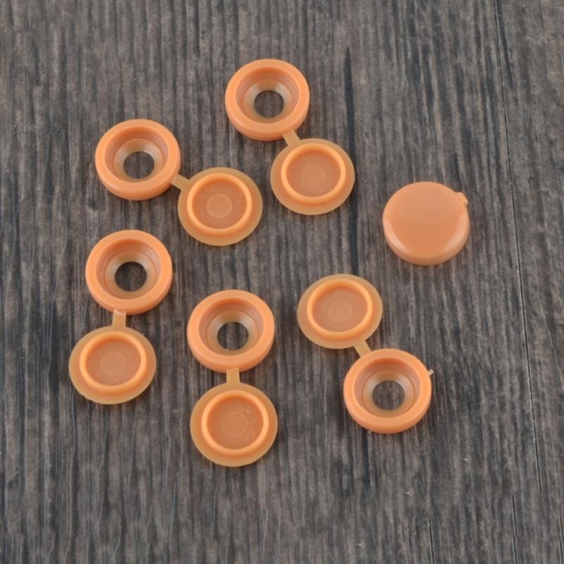 36pcs Foldable Snap Protective Cover Hardware Screw Cover M6 Screw Decorative Covers for Furniture