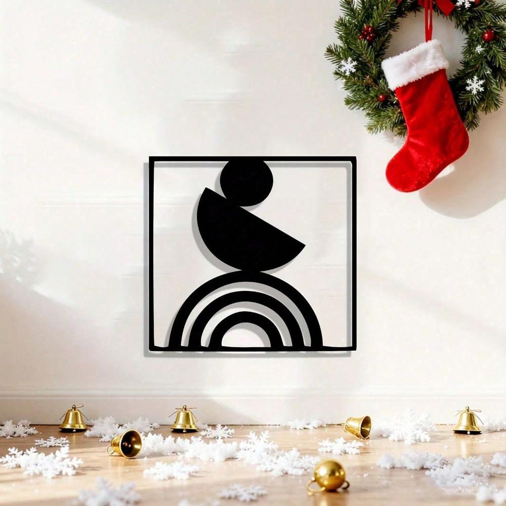 Modern Abstract Iron Wall Art Sculpture Industrial Minimalist Decor Indoor Outdoor Metal Geometric Wall Decor