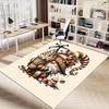 1PC Gnome Coffee Extra Large Non Slip Floor carpet, Office, family, bedroom Large Area Rug Indoor Rugs, Vibrant Colors