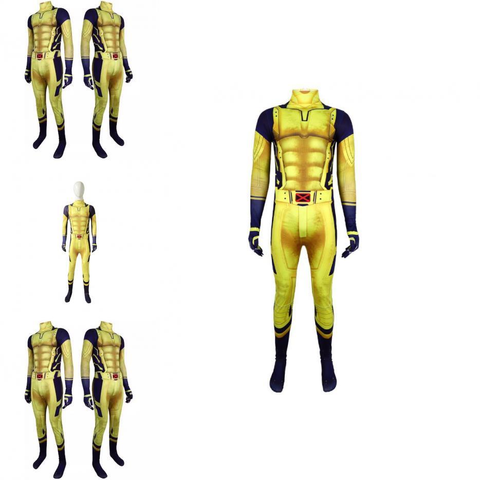 Wolverine Superheld Cosplay Bodysuit Für Kinder Mit Spandex Stoff Halloween Kostüm