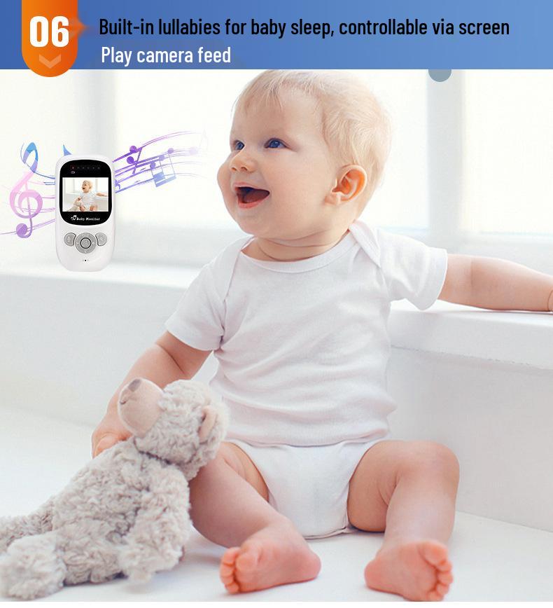 2.4-Inch Wireless Digital Baby Monitor with Temperature, Music, and Voice Control