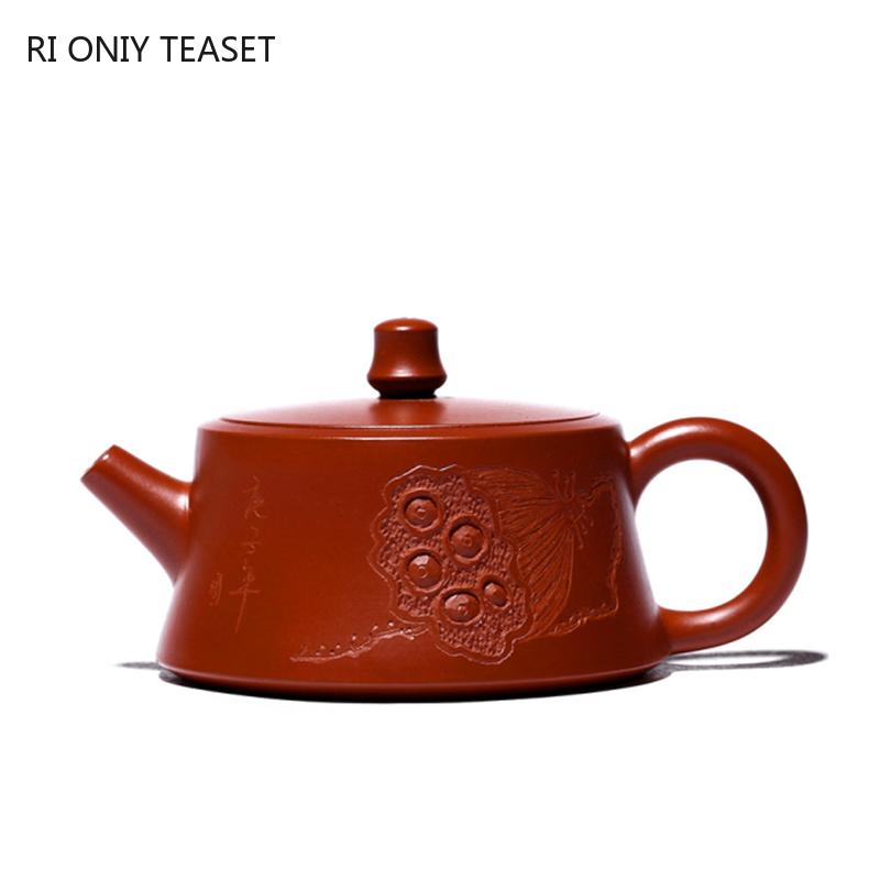 120ml Chinese Yixing Purple Clay Teapots Authentic Raw Ore Dahongpao Mud Tea Pot Beauty Kettle Famous Handmade Zisha Tea Set
