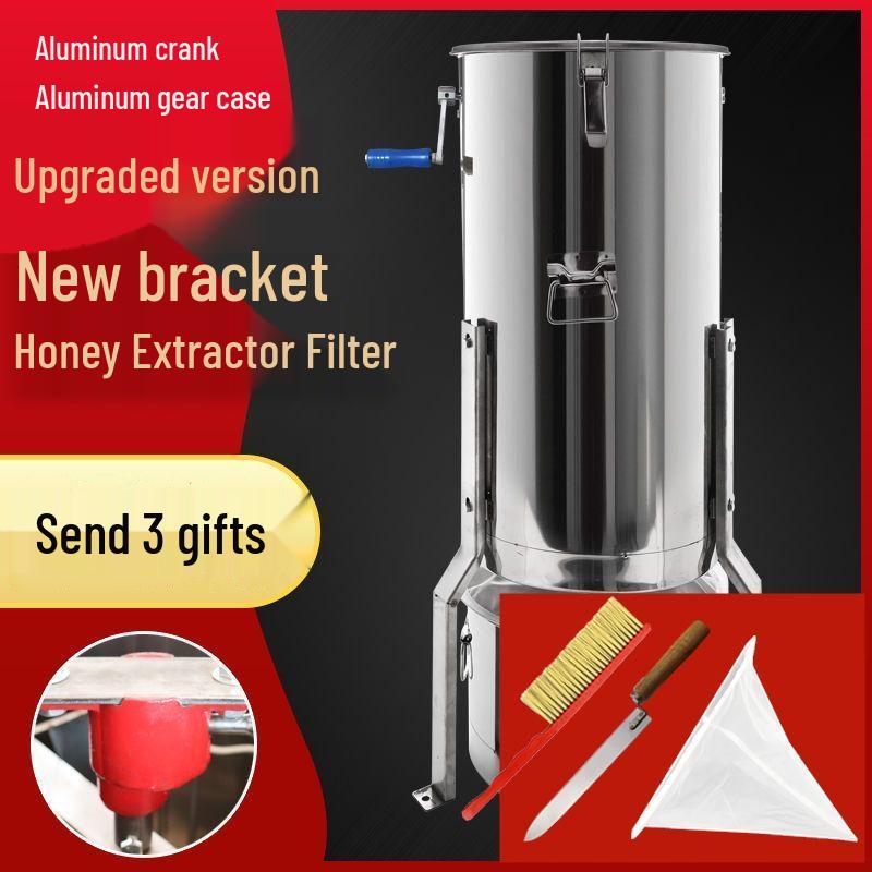 Thickened Stainless Steel Honey Extractor & Spinner Set for Beekeeping