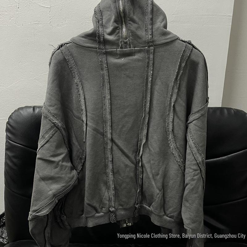 Cardigan com Capuz e Estampa de Tubarão Desgastado THUG CLUB