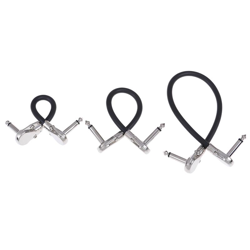 6.35 Guitar Patch Cable Wire Right Angle Effect Instrument 15/20/30Cm Pedal