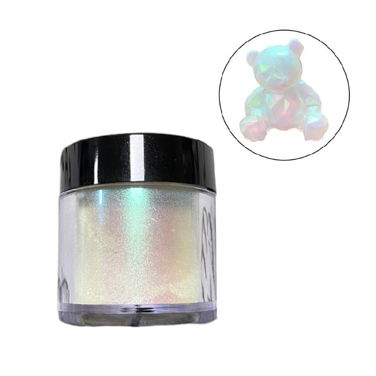 

Nail Art Ice Transparent Highlighter Powder for Makeup Body Tattoos Face Hair зелений