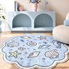 Girl Style Carpets for Living Room Healing Blue Bedroom Decor Carpet Fluffy Soft Irregular Shape Bedside Rug Home Cute Floor Mat