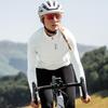 Santic Langarm-Radtrikot mit Rückentaschen für Herbst und Winddicht und Größe S Damen Fleecegefüttert Winter, Warm, Weiß,