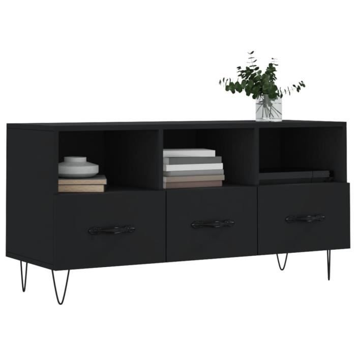 VidaXL TV Stand Black 102x36x50 Cm Engineered Wood 829029