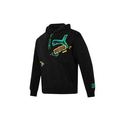 Puma Klasikler Sokak Sporu Yazılı Logolu Erkek Kapüşonlu Siyah 539966-01