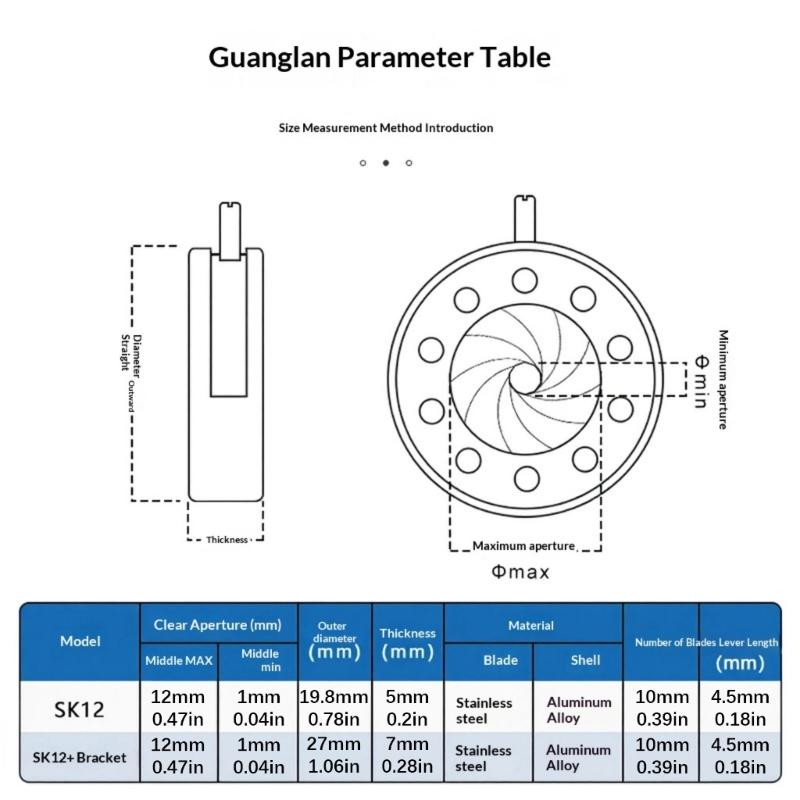 Variable Adapter Device Featuring Easy Manual Adjustment From 1mm To 12mm For Engraving Cutting Measurement