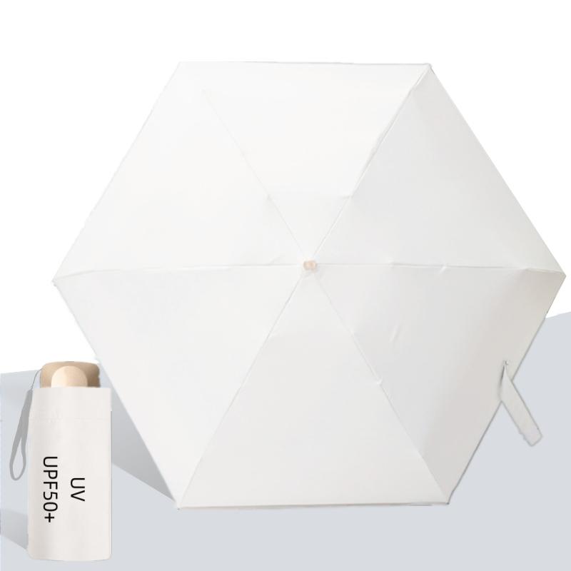 Parasol UPF50+ Mini Kieszonkowy Parasol Przeciwsłoneczny Przenośny Winyl Składany Deszczowy Podróżny Parasol Ochrona UV Parasol Kapsułkowy
