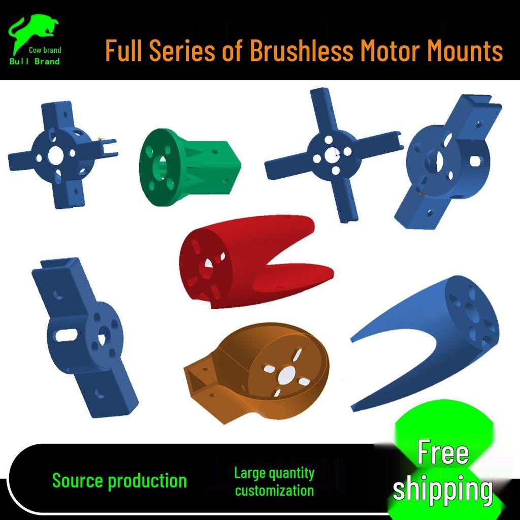 Brushless Motor Mount for Model Aircraft (1104/1306/1806/2212) - 3D Printed for Hand Launch & Fixed-Wing Modifications