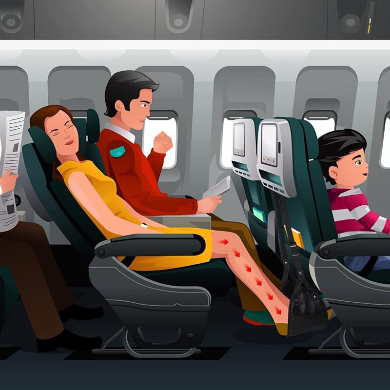 Portable Airplane Footrest,Leg Plane Travel Footrests,Foot Hammock Flight,Feet Rest Hanger for Planes,Train,Office