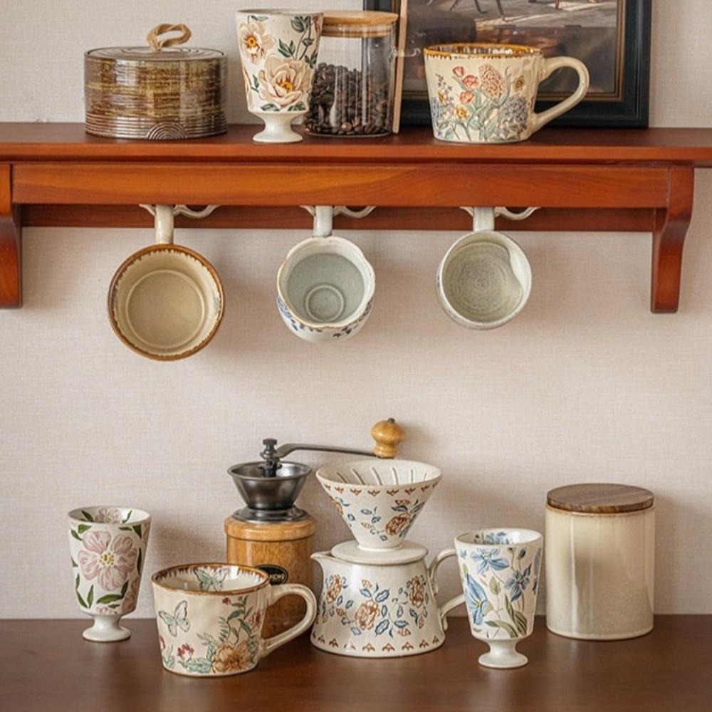 Non-slip Ceramic Coffee Cup 385ml Milk Cup Drinkware Exquisite Water Cup Travel