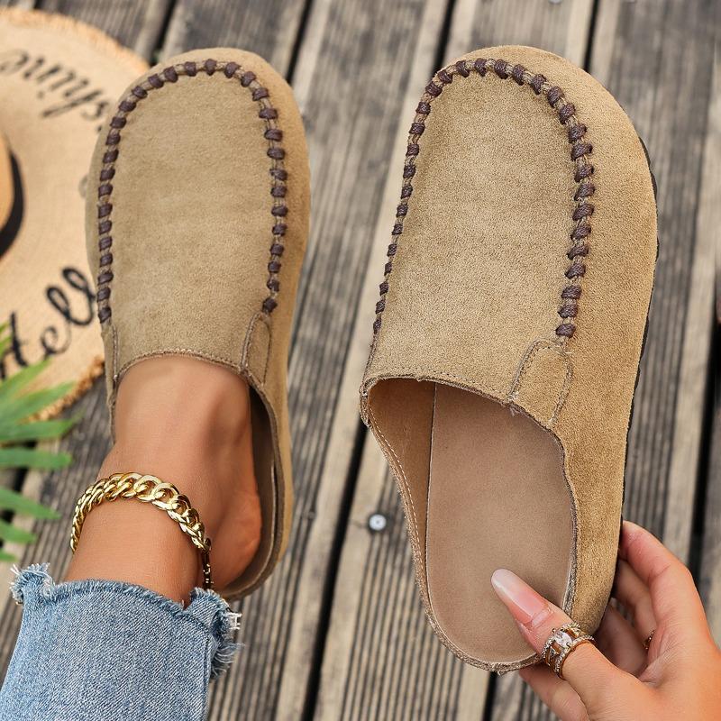 High-top Bocken Shoes, Head-covering Half-slipper, Retro One-piece Shoe, Retro Lazy Slipper