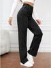 High Waist Women's Light Wash Wide Leg Jeans - Plus Size Casual Fit