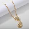 26 Flower Letter Necklace: Hip Hop Heart Pendant with Full Diamond Inlaid Tennis Chain for Women