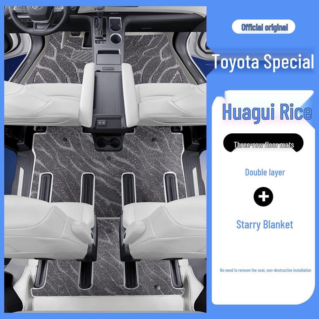 Eco-Friendly Odorless Full-Coverage Leather Floor Mats for Toyota Sienna & Grand Highlander