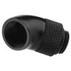 2PCS Black Thread Adapter G1/4 Thread 45 Degree Bend Fitting  Water Cooling Loop